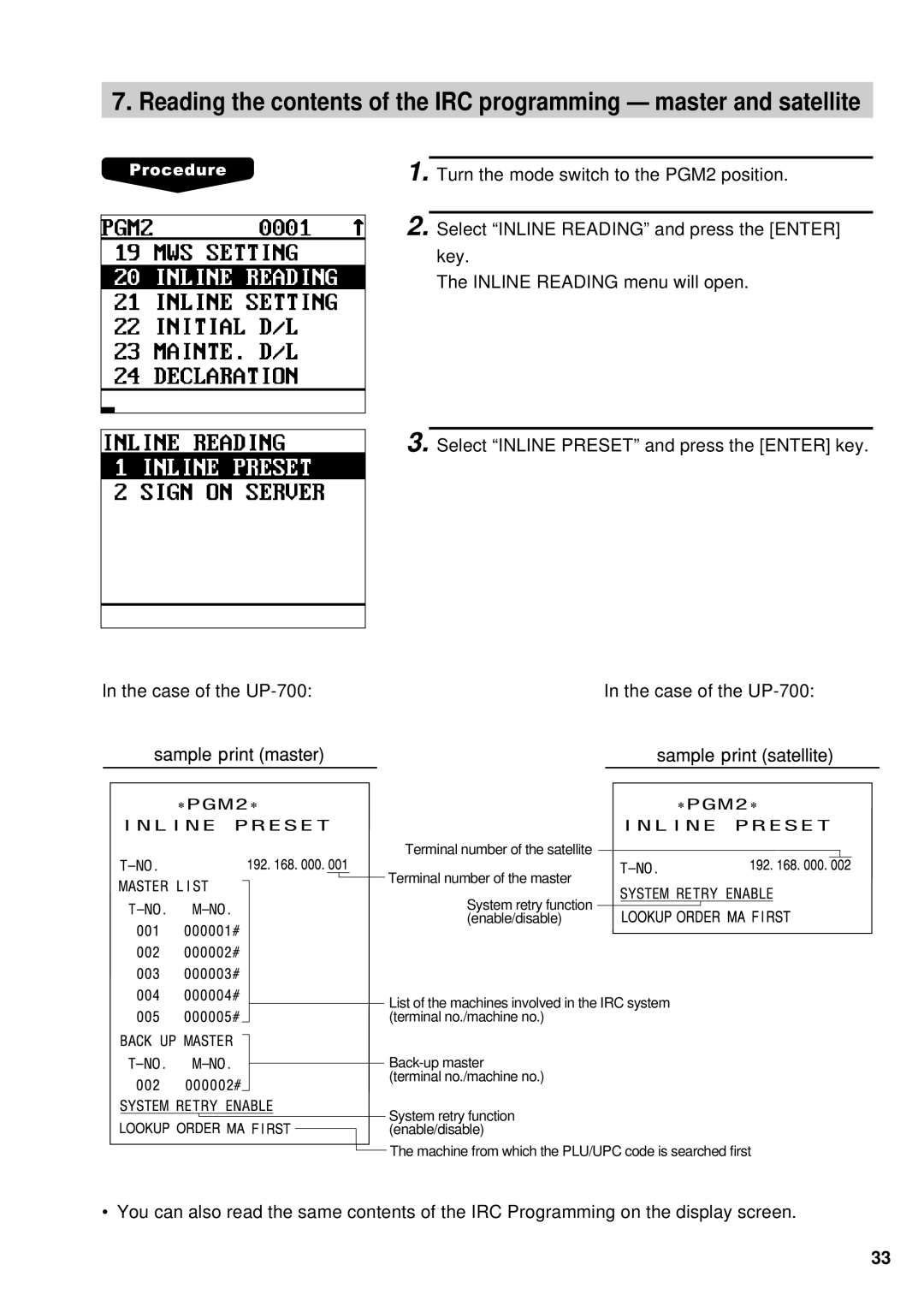 Sharp UP-600, UP-700 instruction manual Machine from which the PLU/UPC code is searched first 