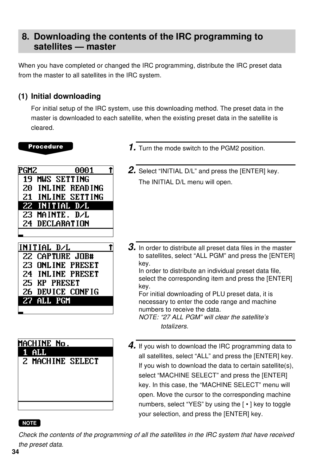 Sharp UP-700, UP-600 instruction manual Initial downloading 