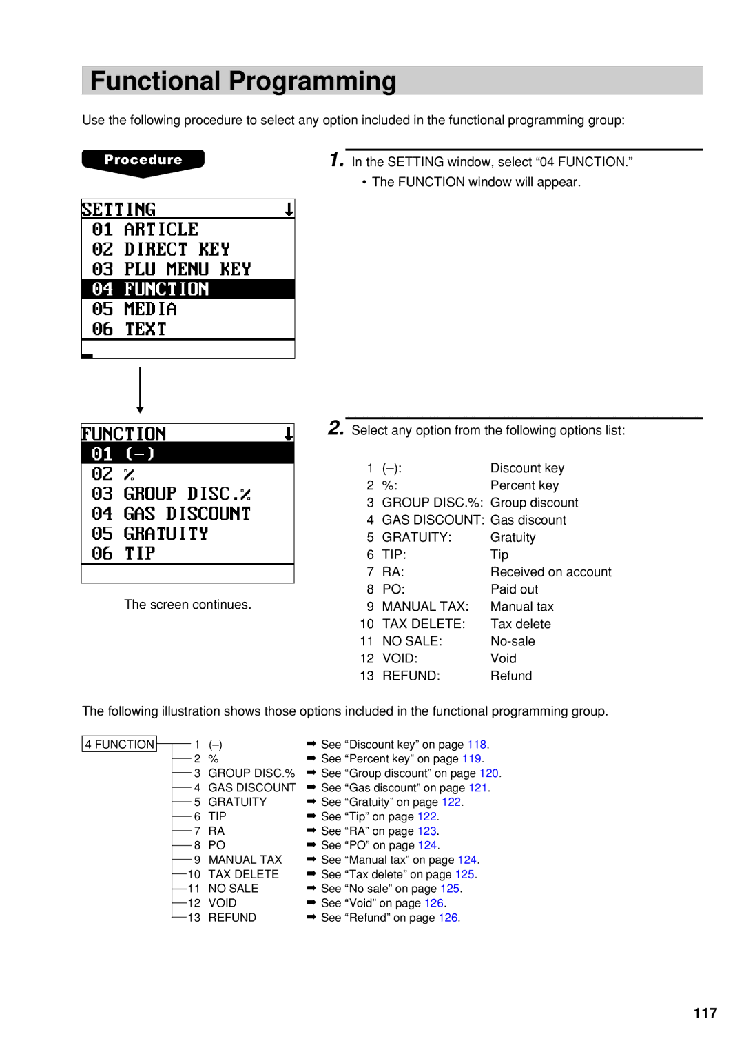 Sharp UP-600 instruction manual Functional Programming 