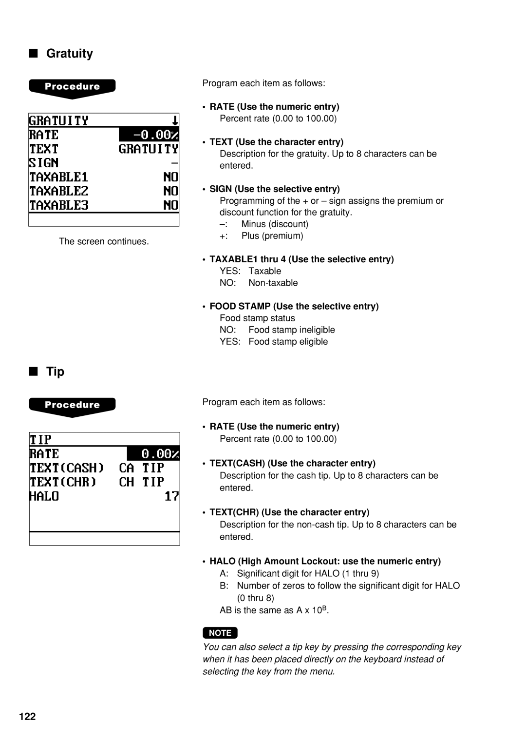 Sharp UP-600 instruction manual Tip, Textchr Use the character entry 