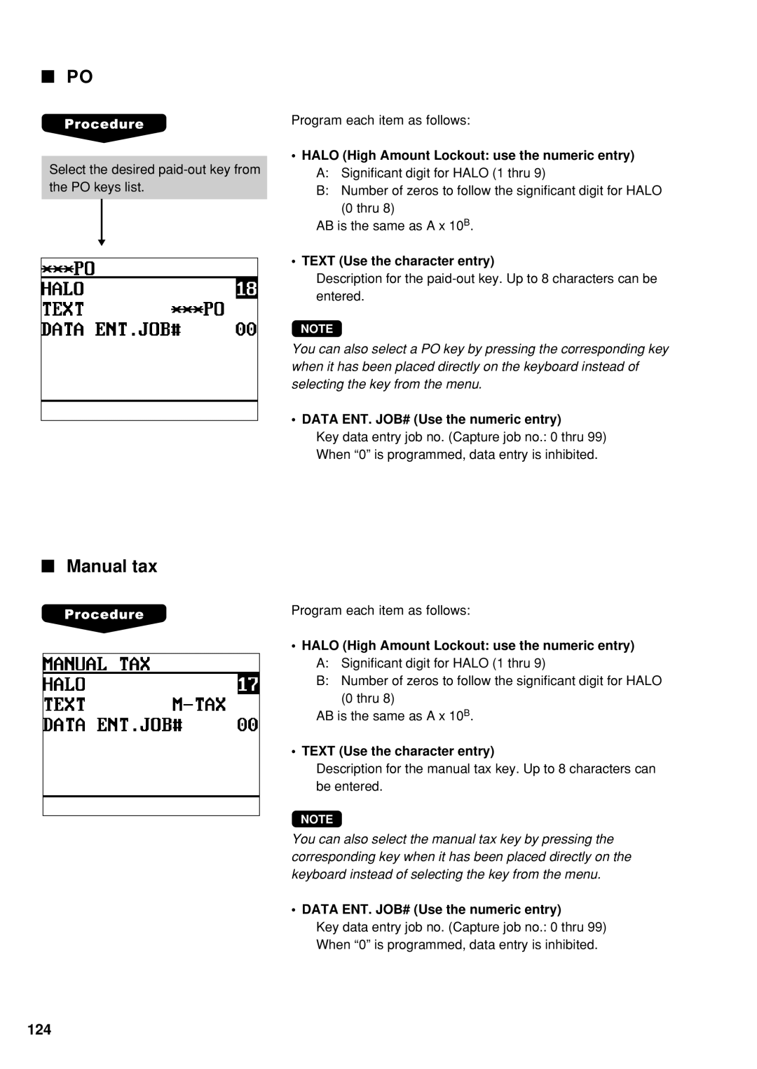 Sharp UP-600 instruction manual 124 