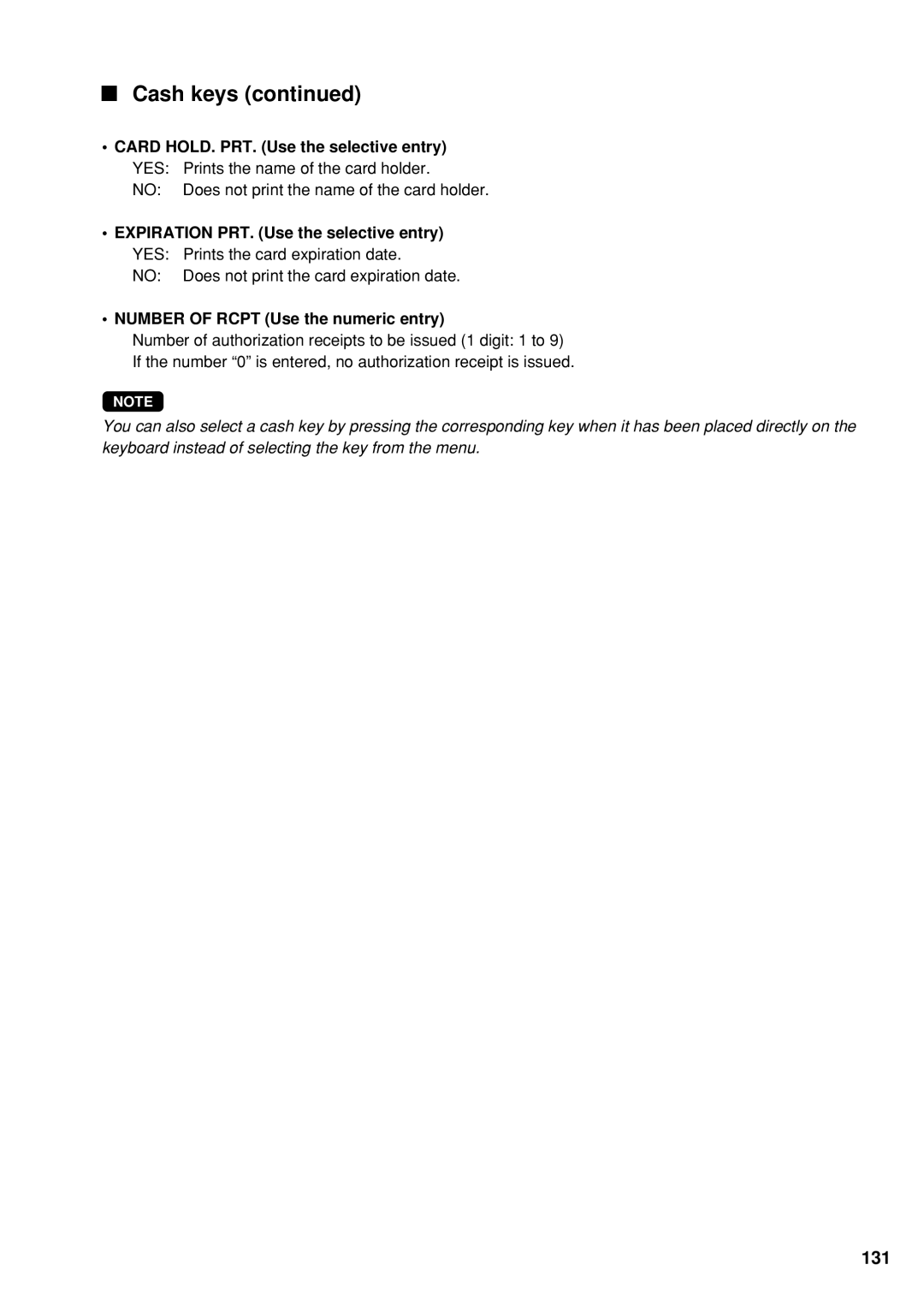 Sharp UP-600 instruction manual Number of Rcpt Use the numeric entry 