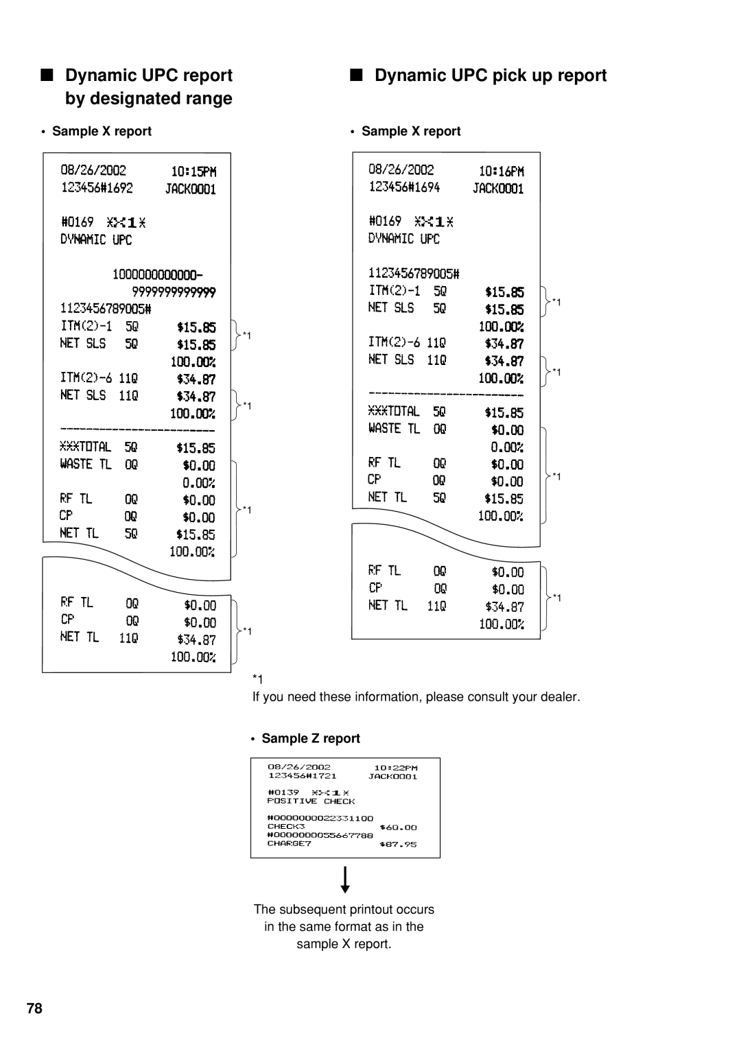 Sharp UP-600 instruction manual If you need these information, please consult your dealer 