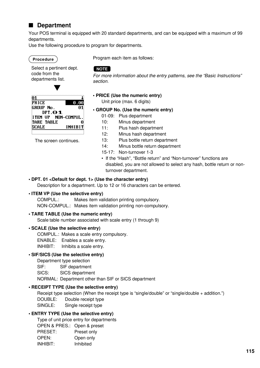 Sharp UP-600 instruction manual 115 