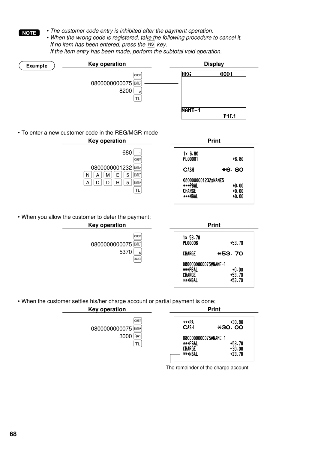 Sharp UP-700 instruction manual 680, Name5e addr5e c 