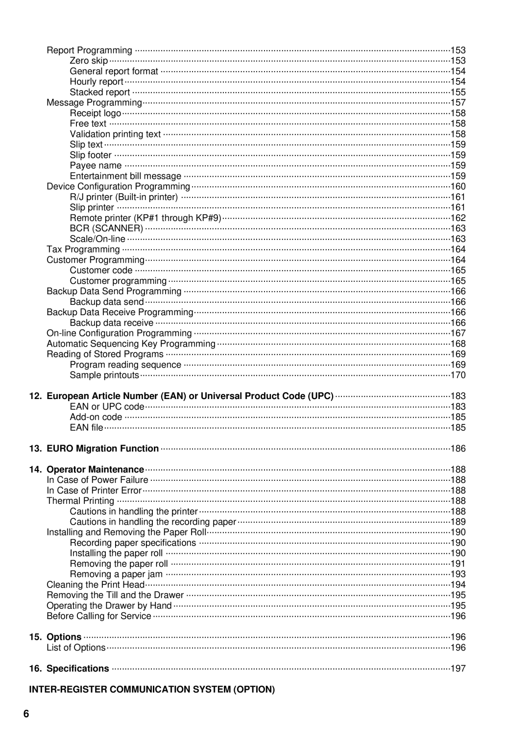 Sharp UP-700 instruction manual INTER-REGISTER Communication System Option 