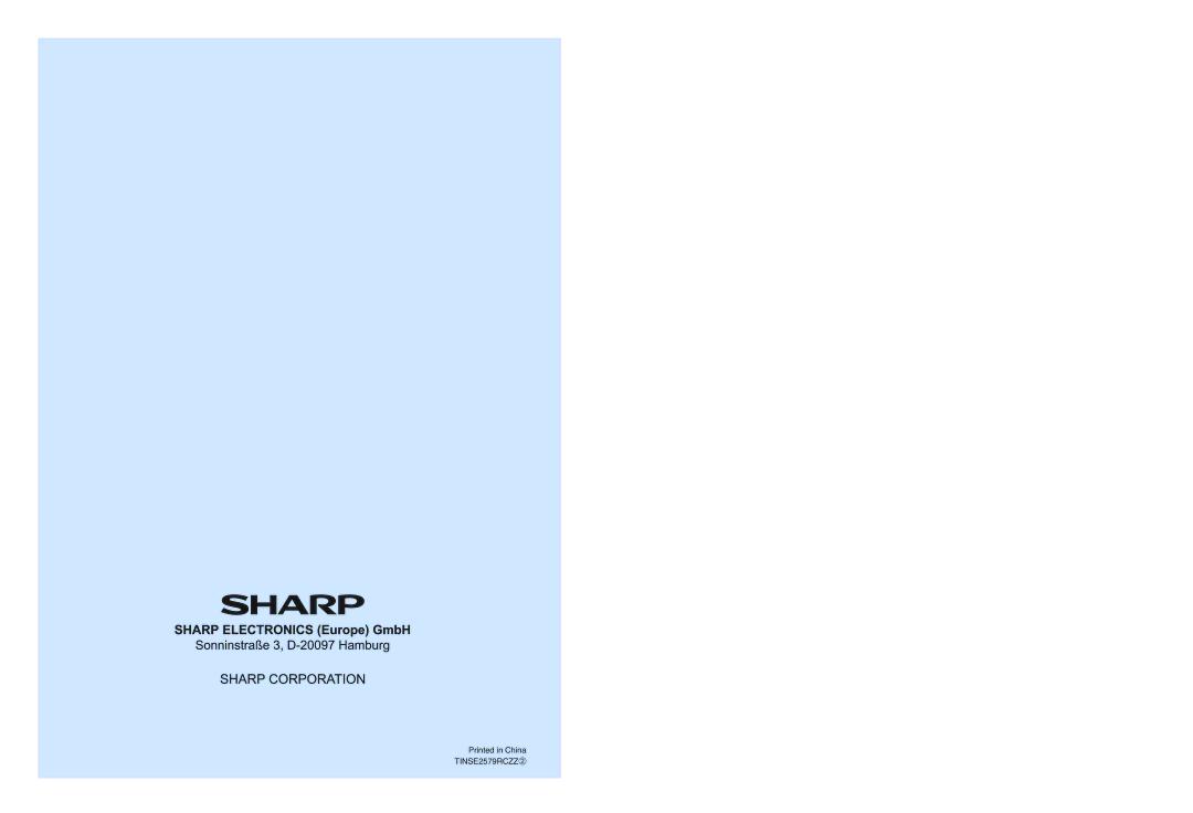 Sharp UP-800F, UP-810F user manual TINSE2579RCZZ➁ 