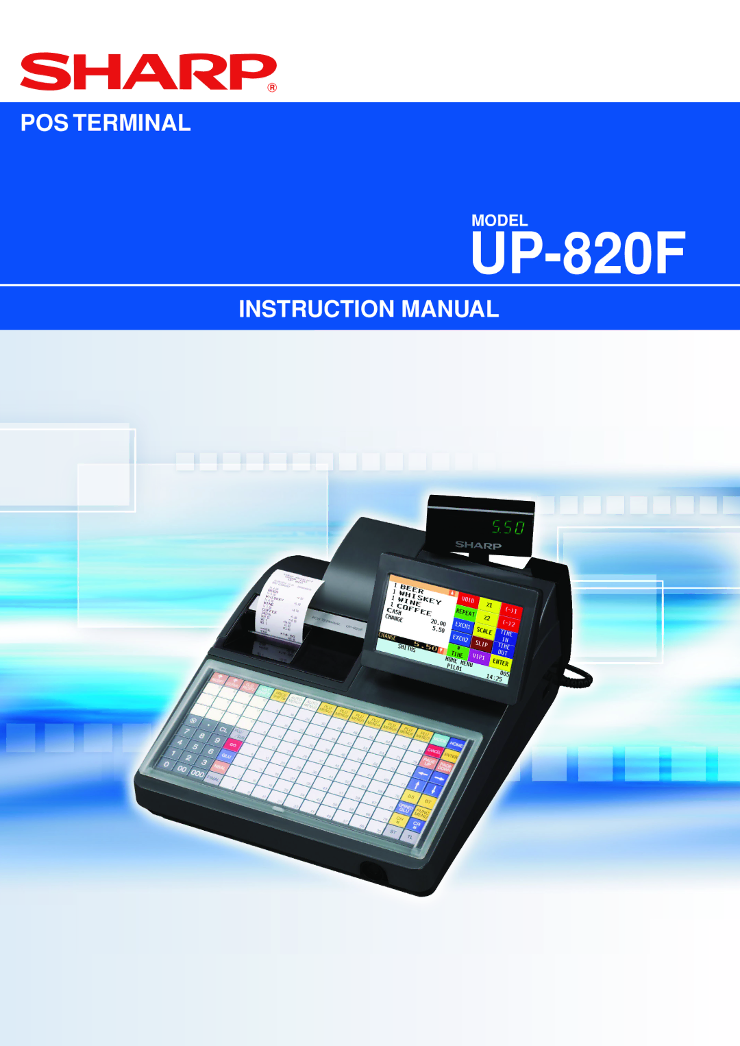 Sharp UP-820F instruction manual 