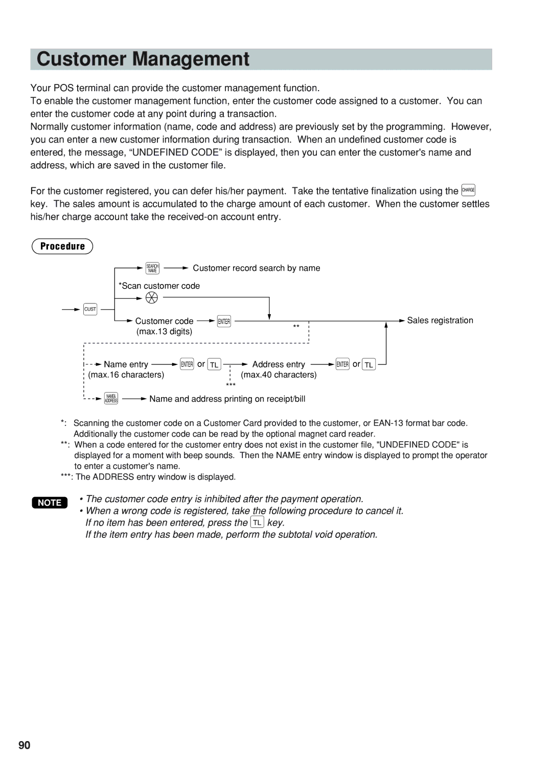 Sharp UP-820F instruction manual Customer Management, Or c 