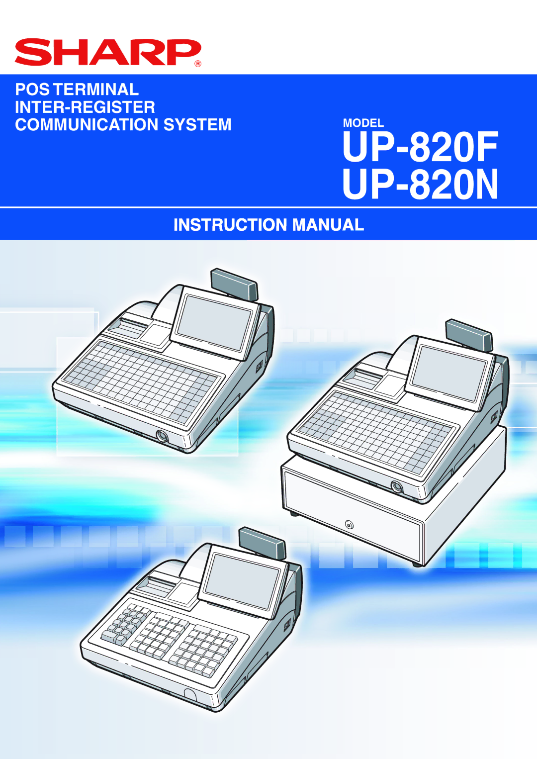 Sharp UP-820F instruction manual 