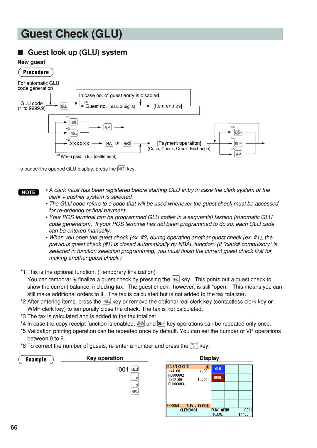 Sharp UP-820N instruction manual Guest Check GLU, Or a, Guest look up GLU system, New guest Procedure 