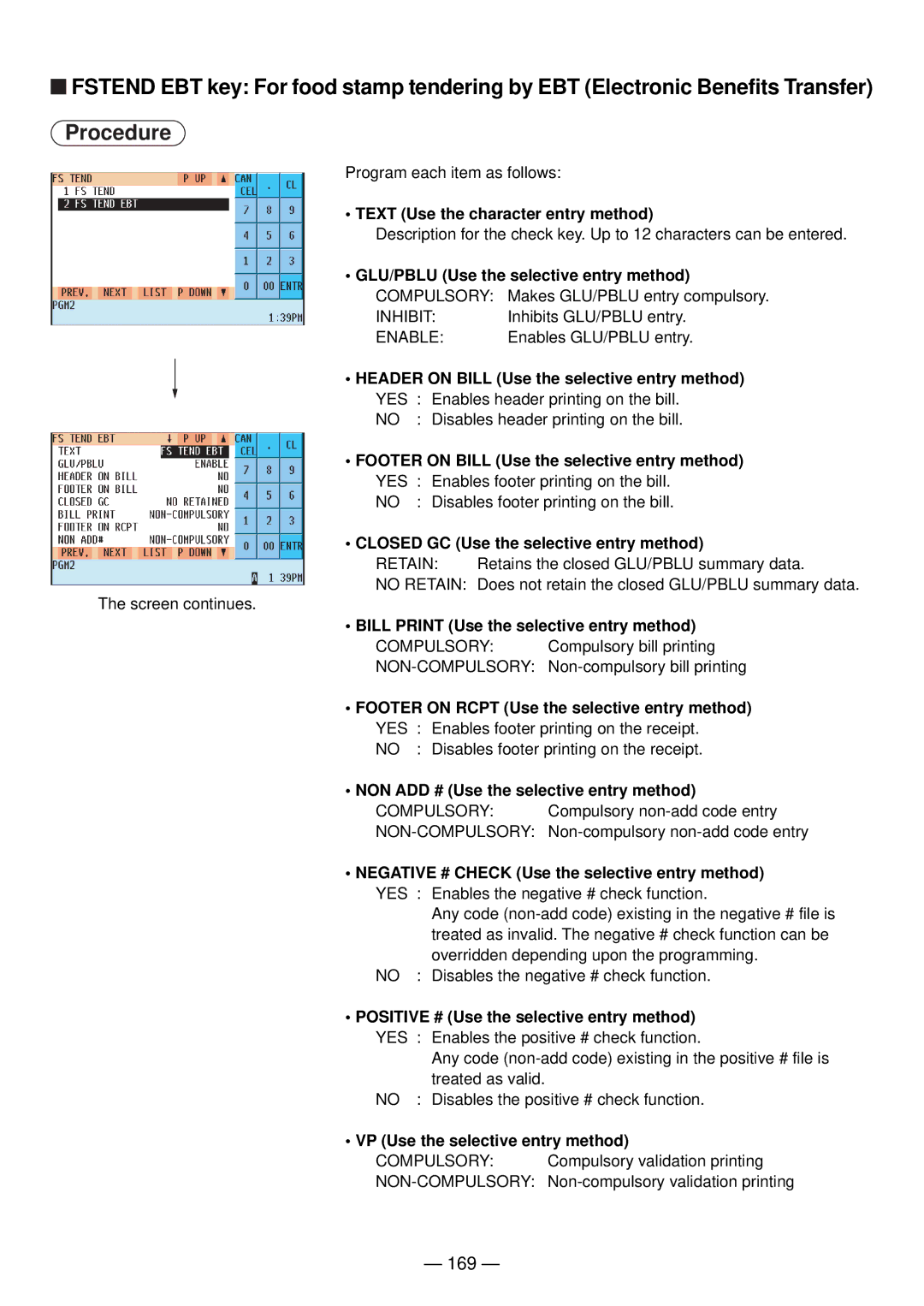 Sharp UP-820N manual 169 