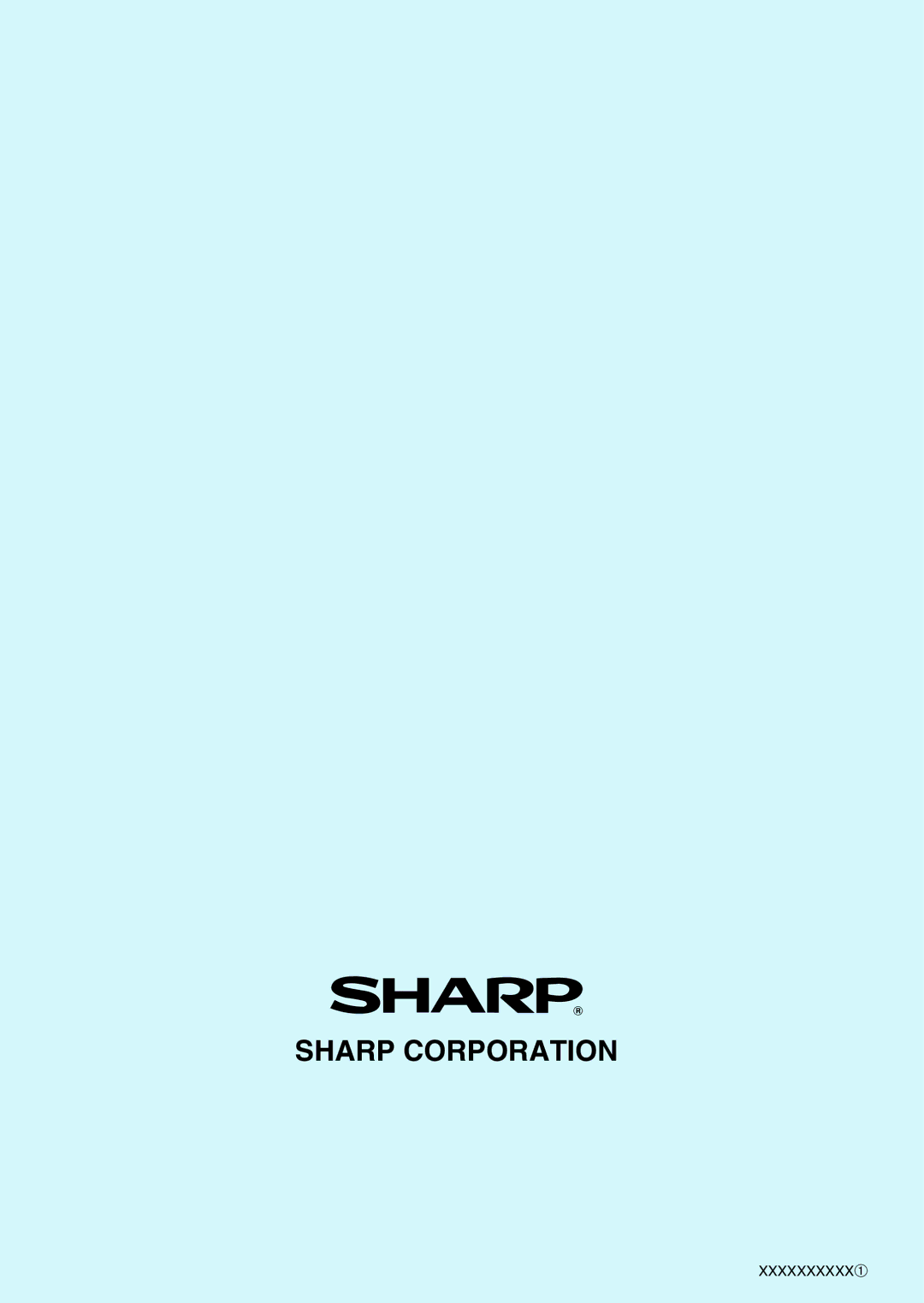 Sharp UP-X300 instruction manual Sharp Corporation 