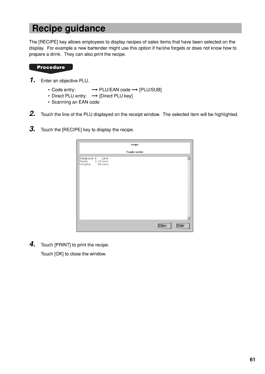 Sharp UP-X300 instruction manual Recipe guidance 