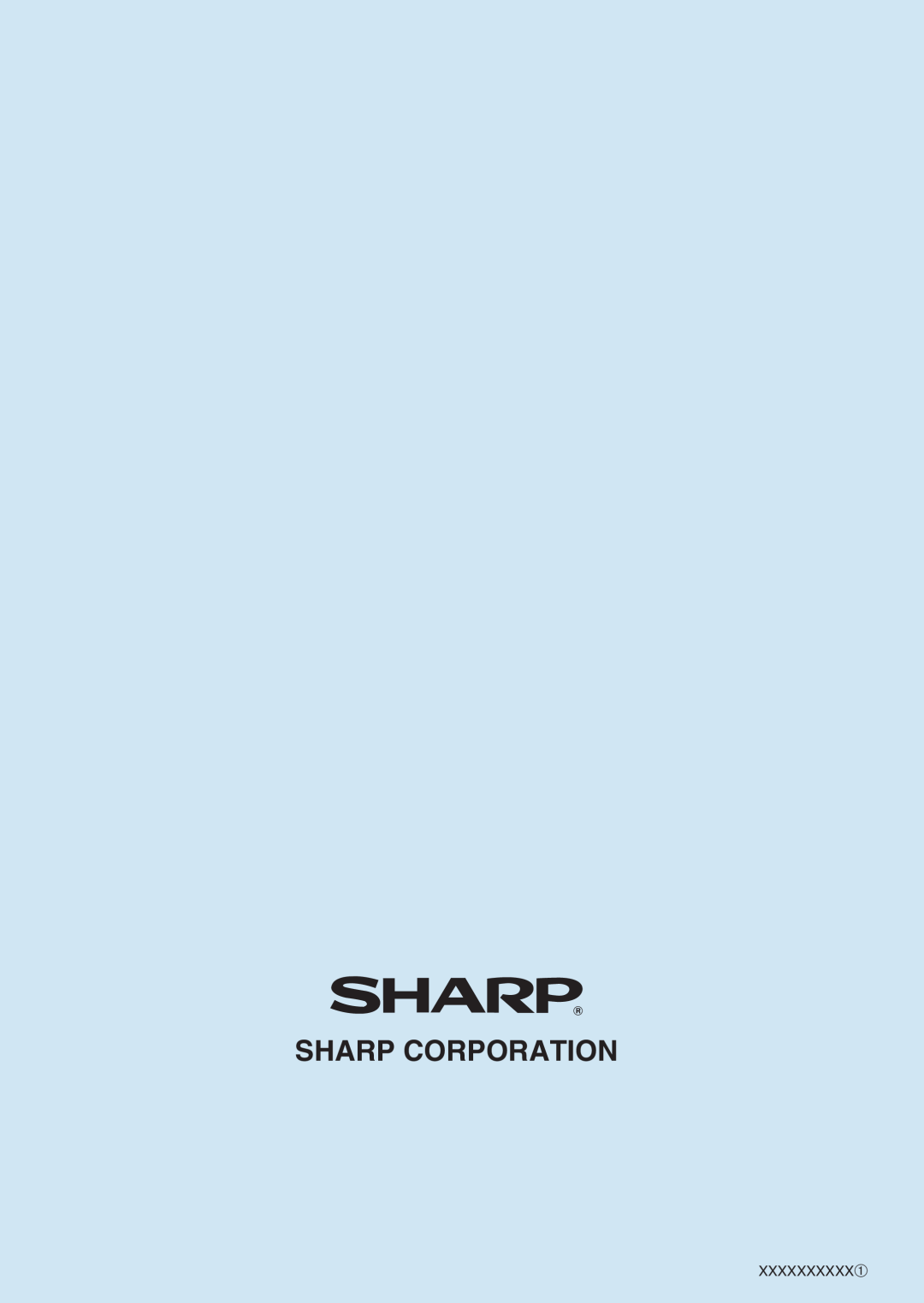 Sharp UP-X300 instruction manual Sharp Corporation, XXXXXXXXXX➀ 