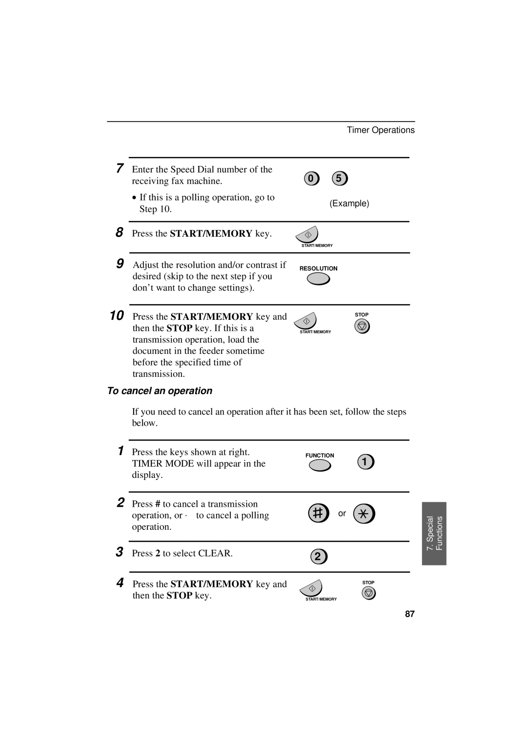 Sharp UX-300 operation manual To cancel an operation 