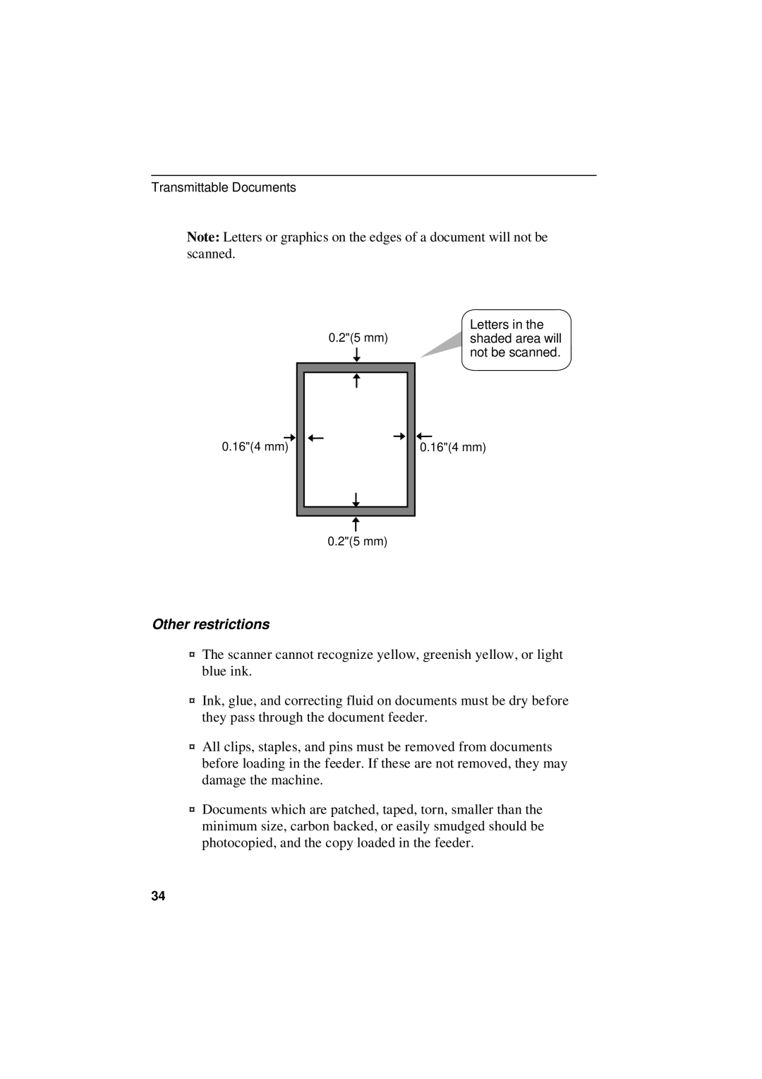 Sharp UX-305 operation manual Other restrictions 