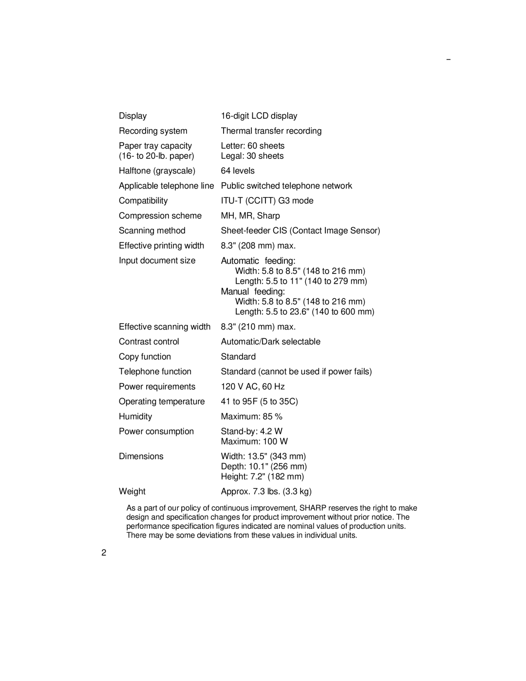 Sharp UX-305 operation manual Automatic feeding 