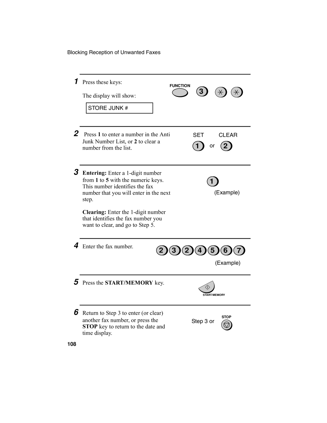 Sharp UX-340L operation manual Press 1 to enter a number in the Anti 