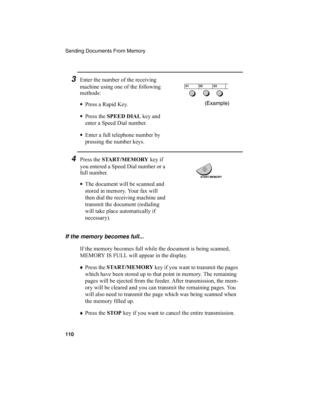 Sharp UX-340L operation manual If the memory becomes full 