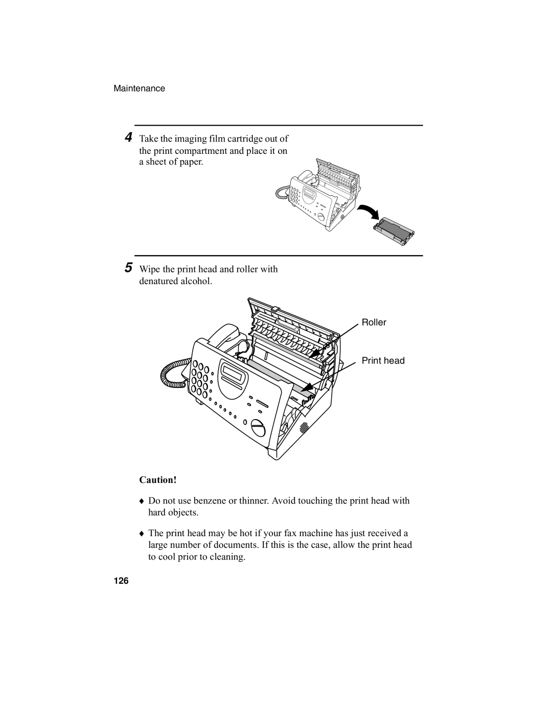 Sharp UX-340L operation manual Roller Print head 