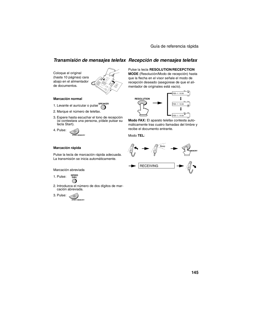 Sharp UX-340L operation manual 145 