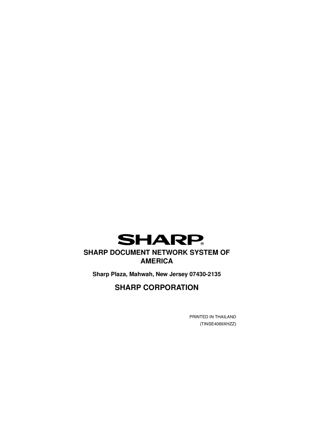 Sharp UX-340L operation manual Sharp Corporation 