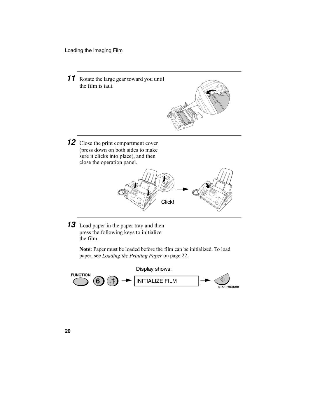 Sharp UX-340L operation manual Initialize Film 