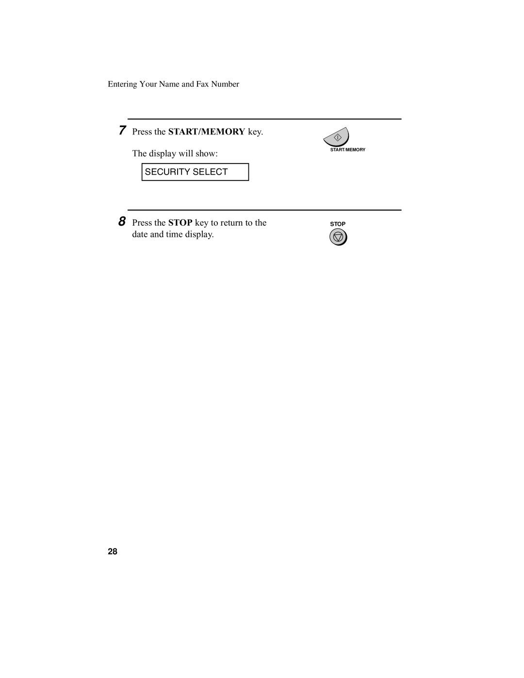 Sharp UX-340L operation manual Security Select 