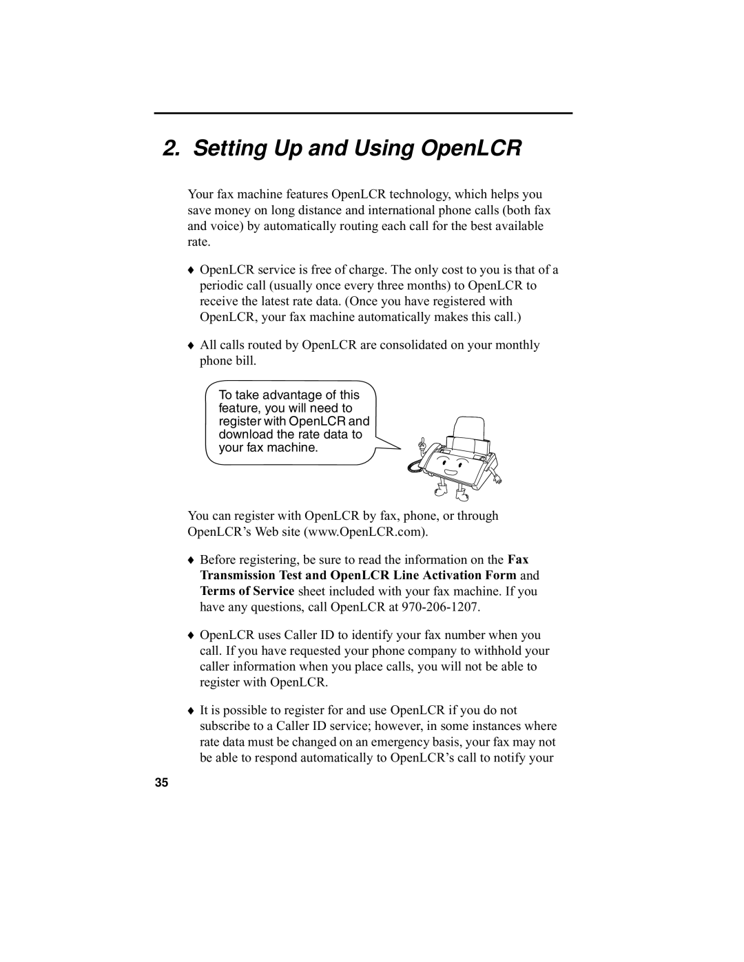 Sharp UX-340L operation manual Setting Up and Using OpenLCR 