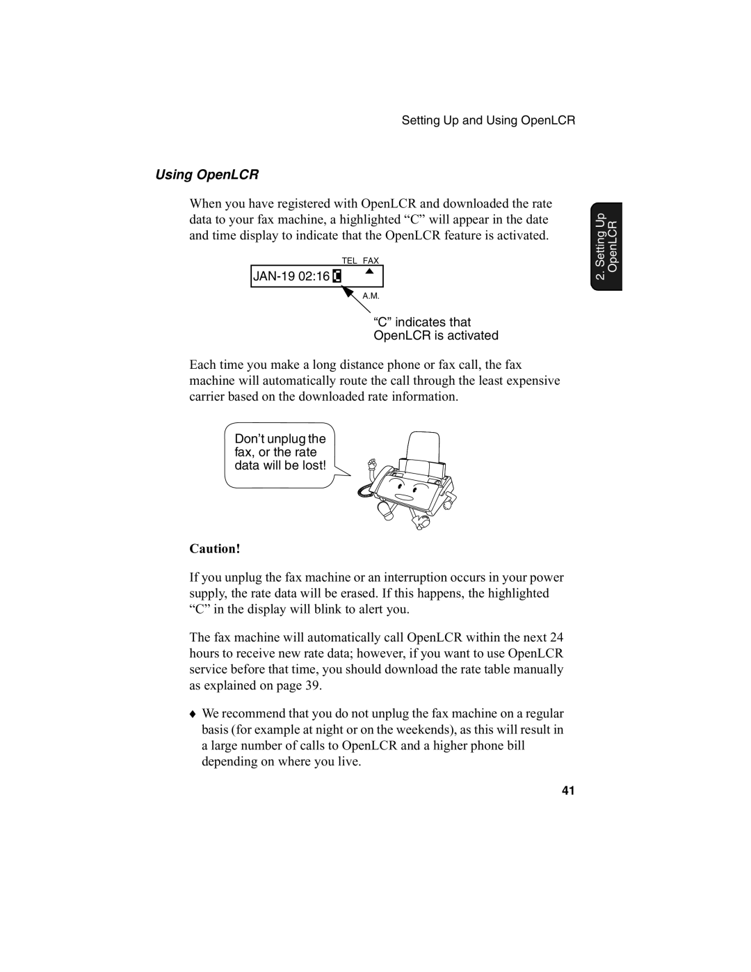 Sharp UX-340L operation manual Using OpenLCR 