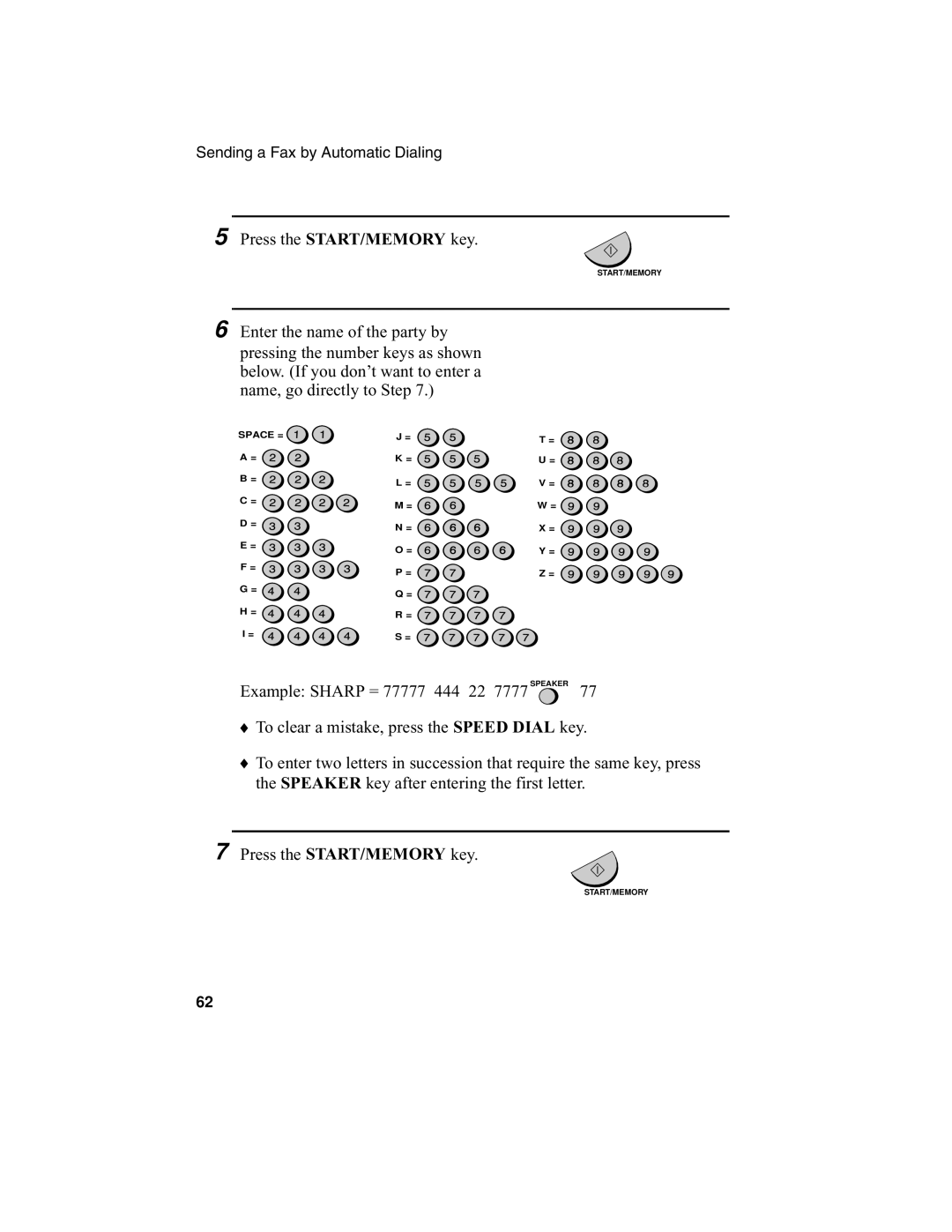 Sharp UX-340L operation manual Space = 