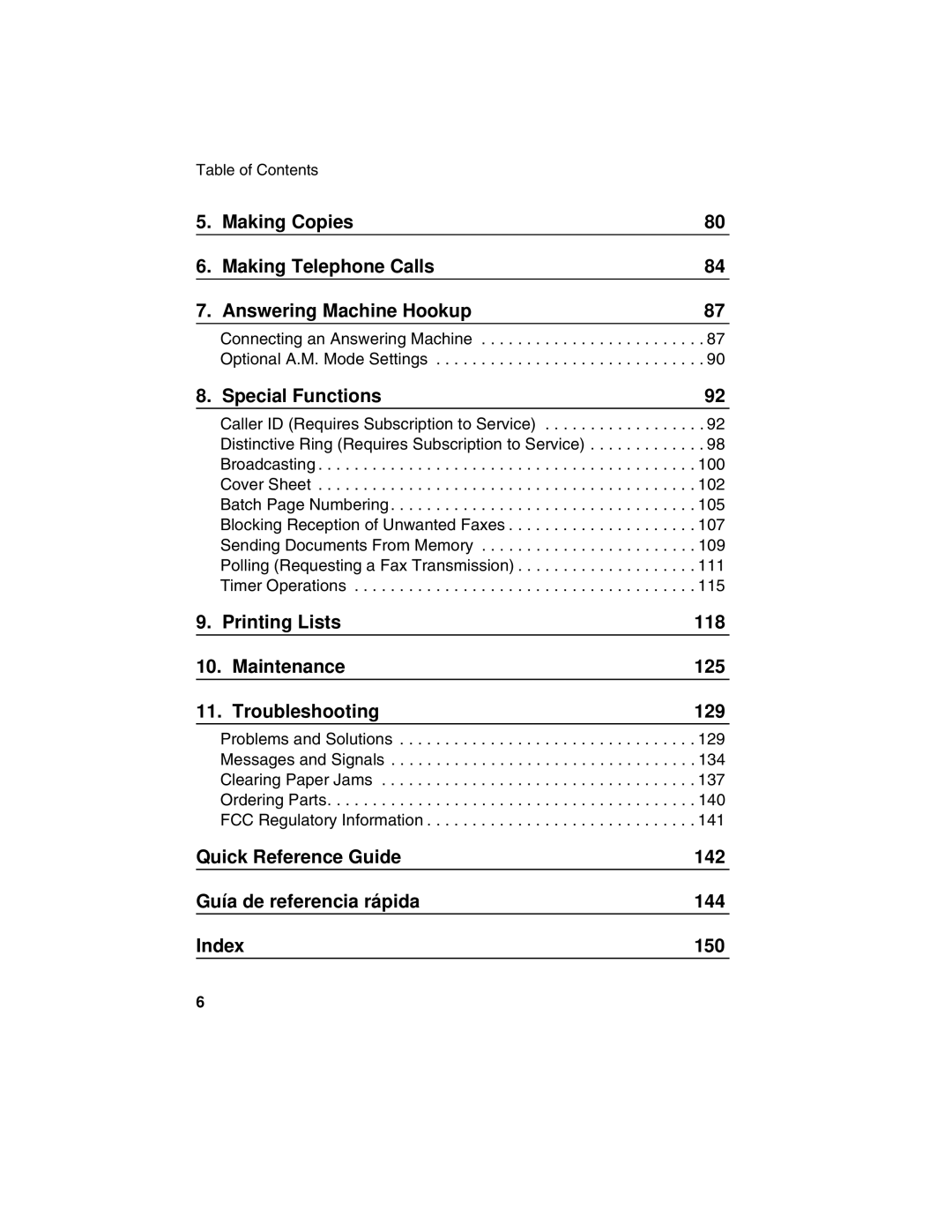 Sharp UX-340L operation manual Special Functions 