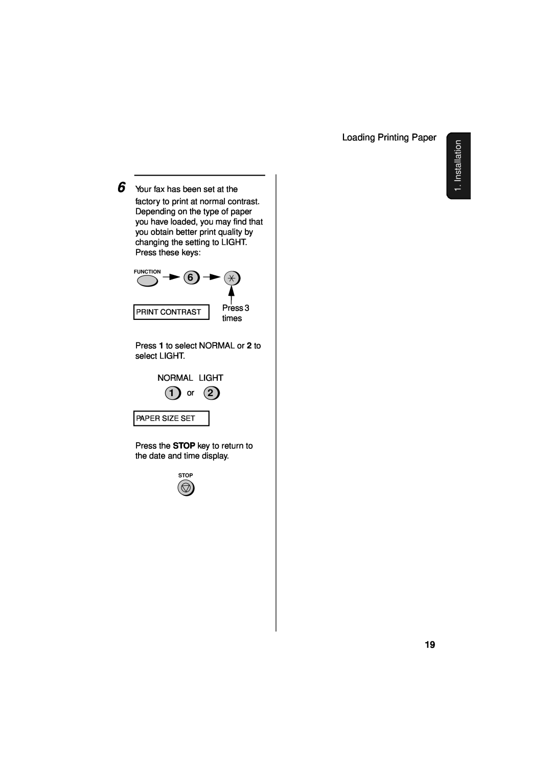 Sharp UX-340LM manual 1 or, Installation1 