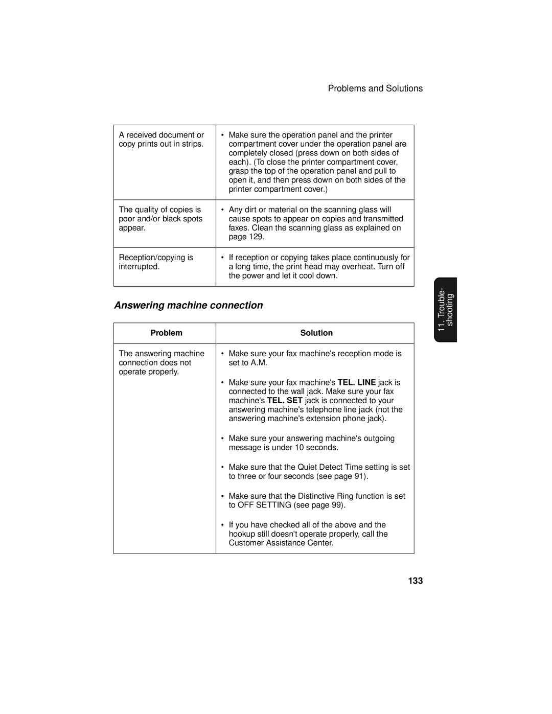 Sharp UX-355L operation manual Answering machine connection 