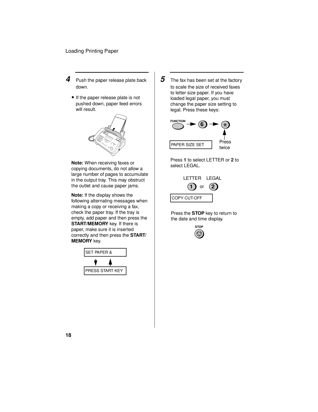 Sharp UX-465L operation manual Letter Legal 