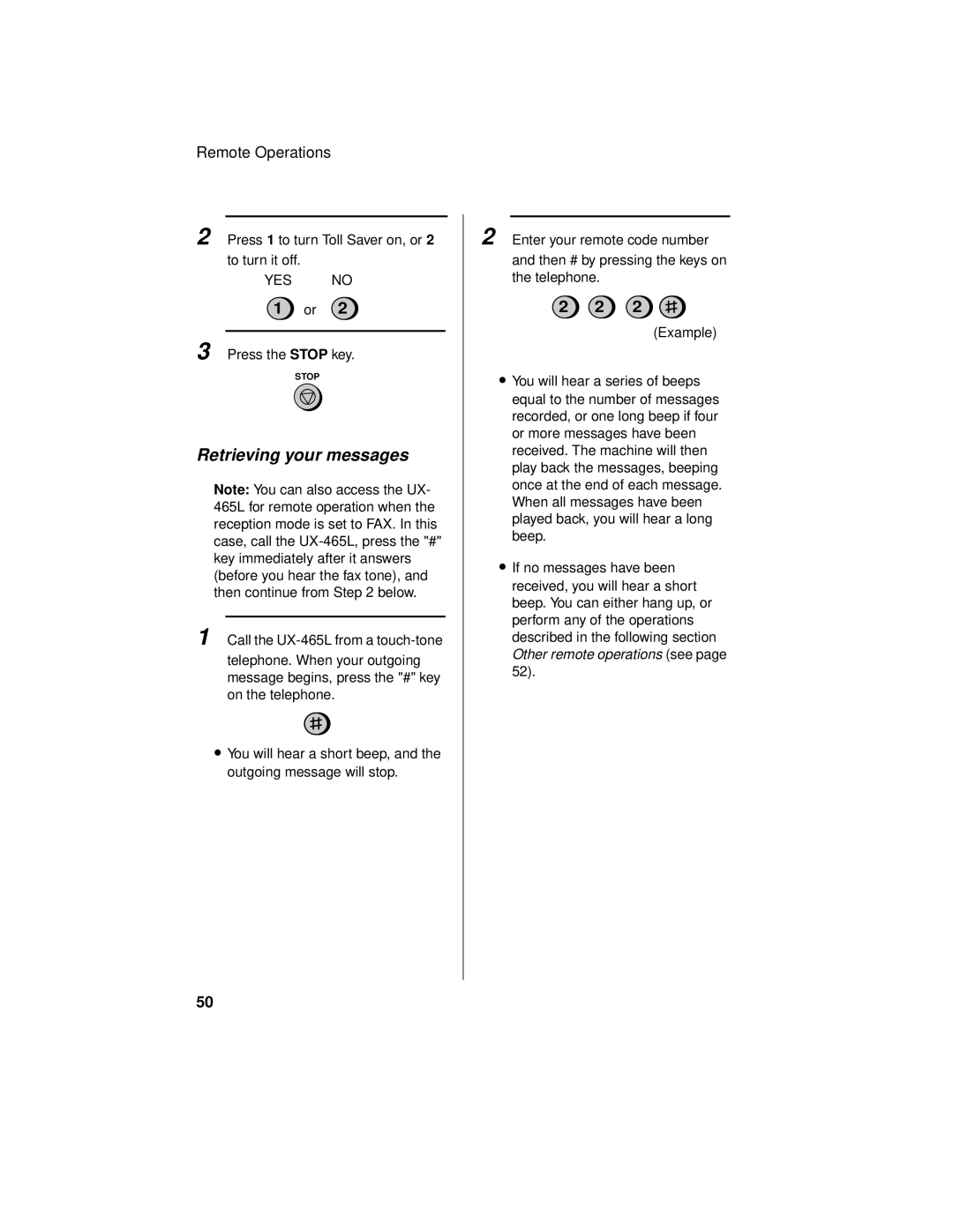 Sharp UX-465L operation manual Retrieving your messages 