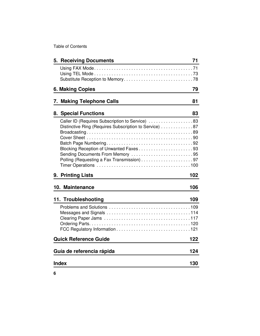 Sharp UX-465L operation manual Receiving Documents 