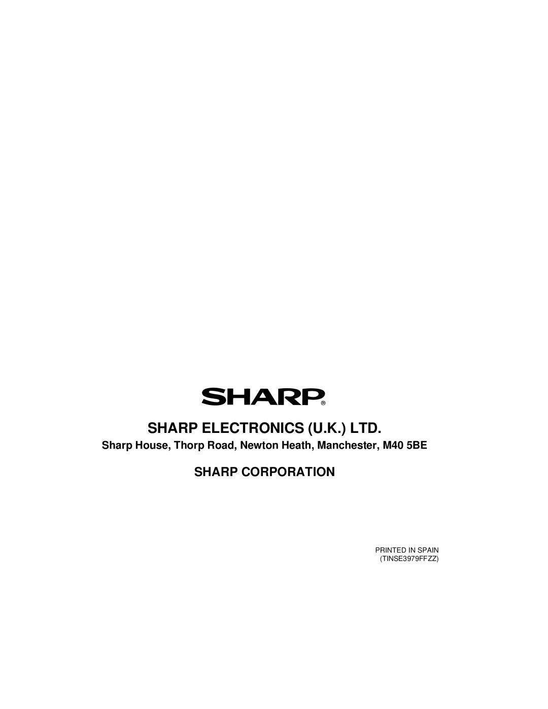 Sharp UX-470 operation manual Sharp Corporation 