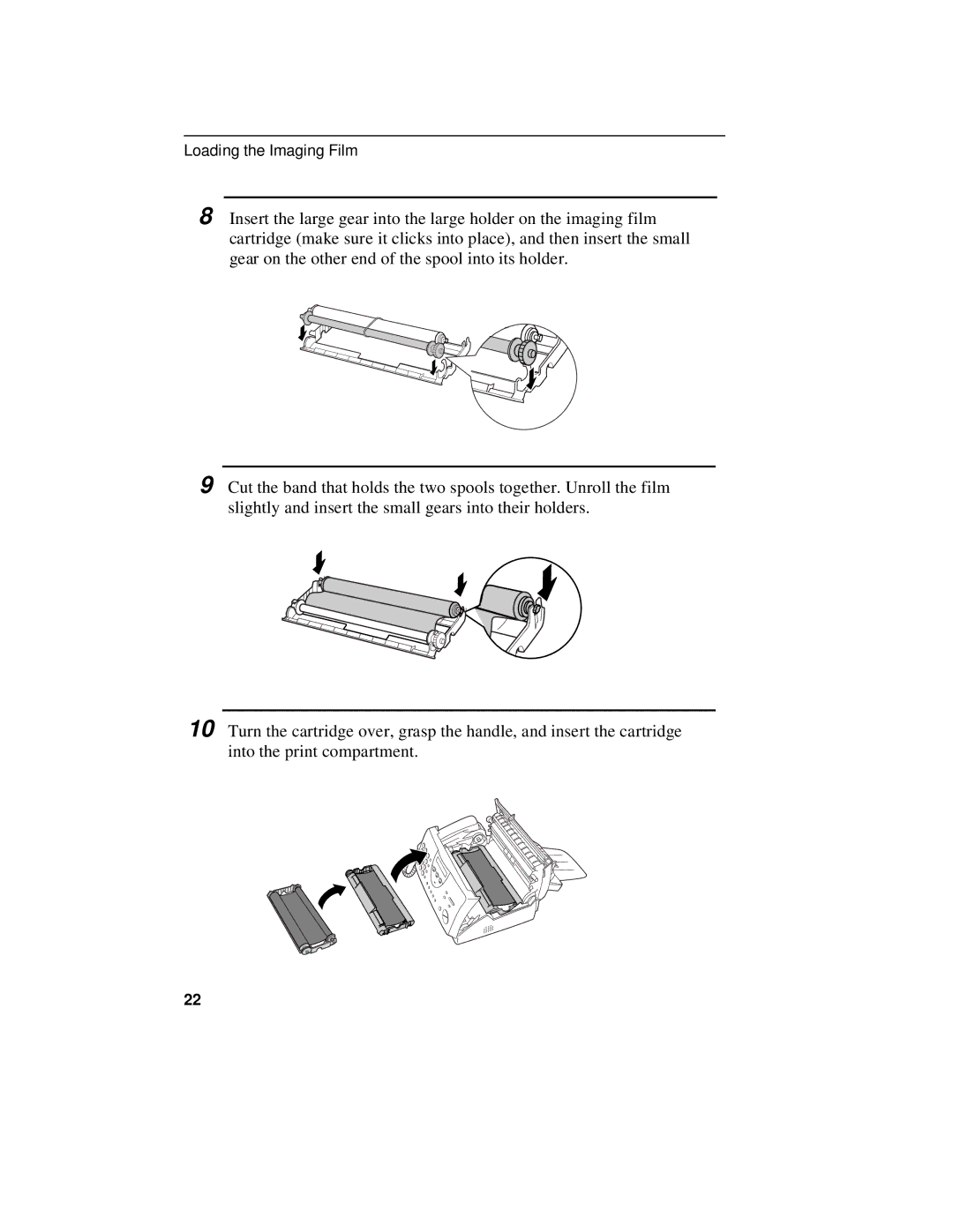 Sharp UX-470 operation manual Loading the Imaging Film 