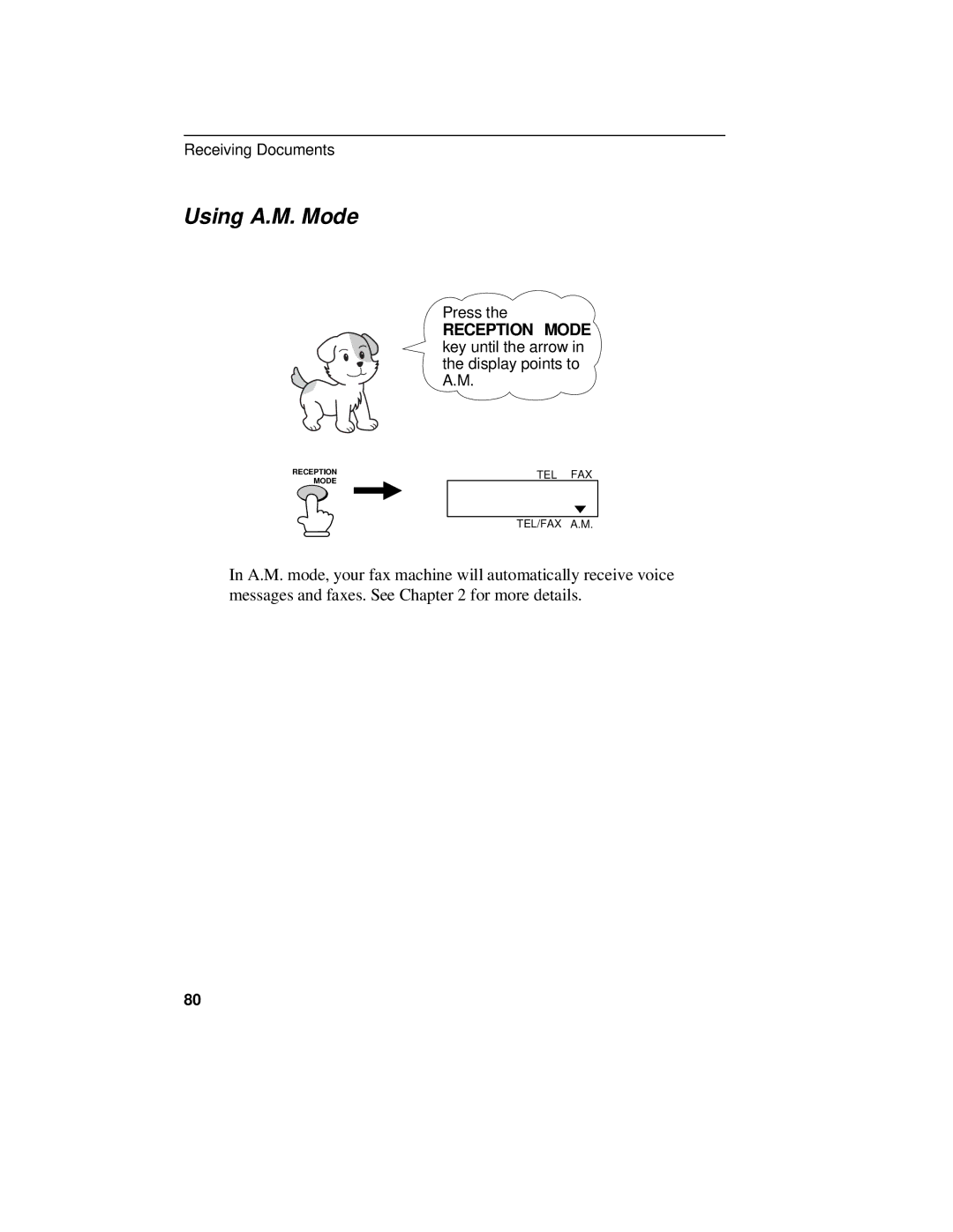 Sharp UX-470 operation manual Using A.M. Mode 