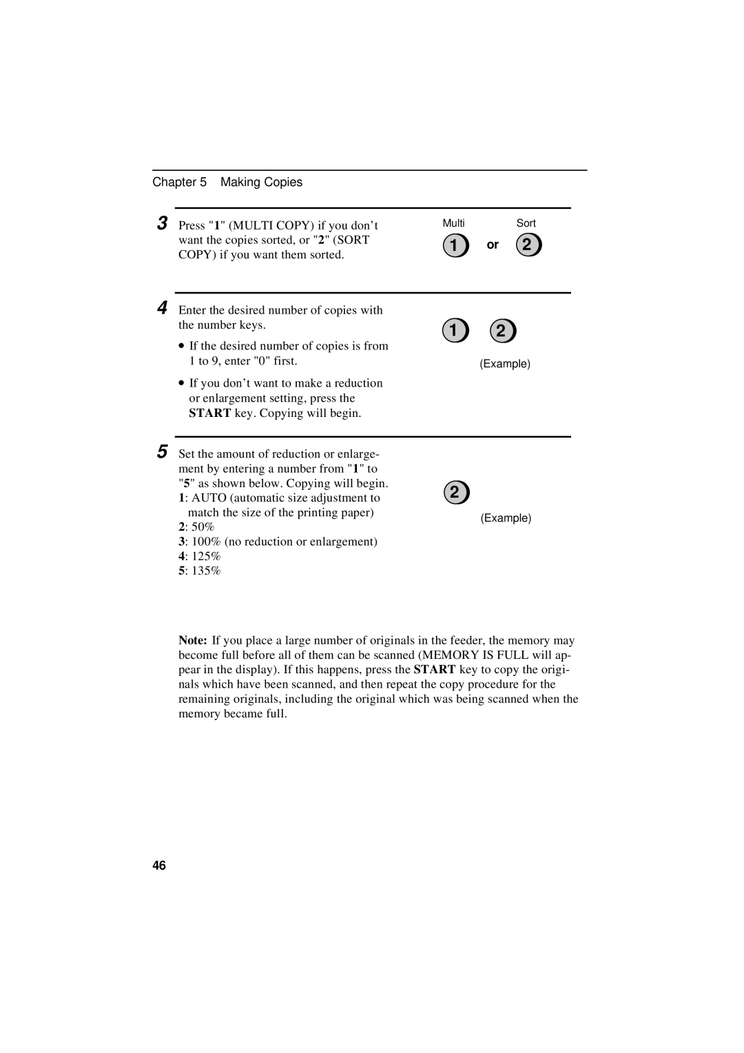 Sharp UX-600M operation manual Making Copies 