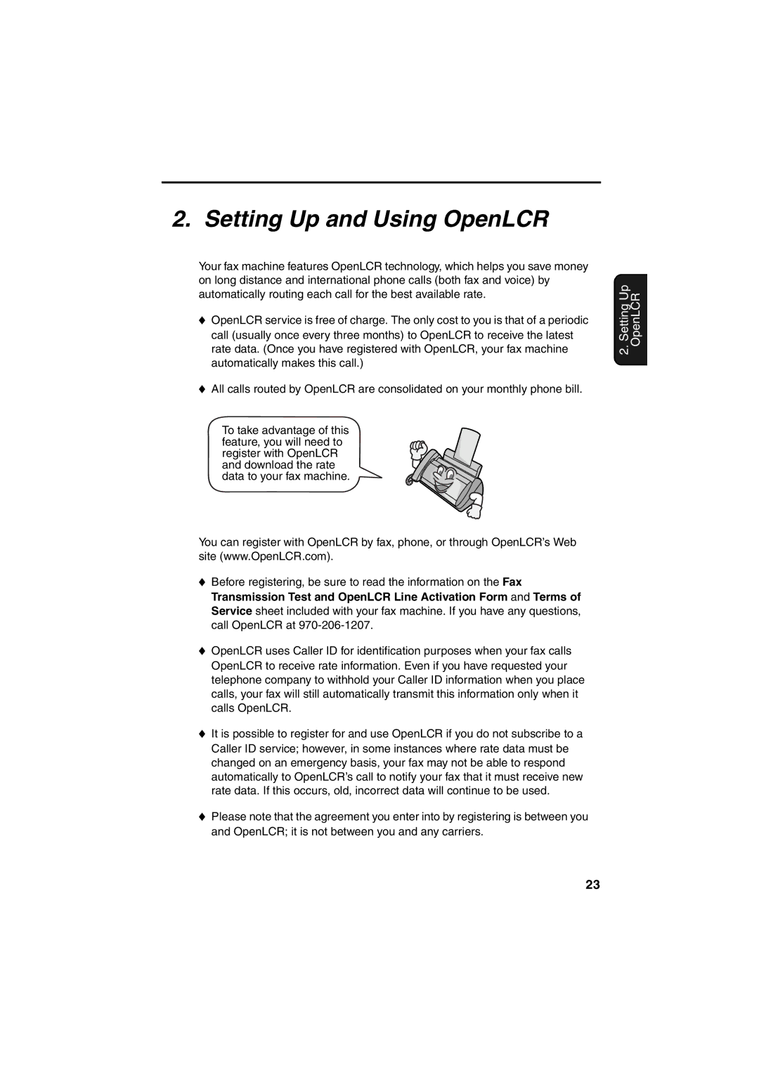 Sharp UX-A255 operation manual Setting Up and Using OpenLCR 