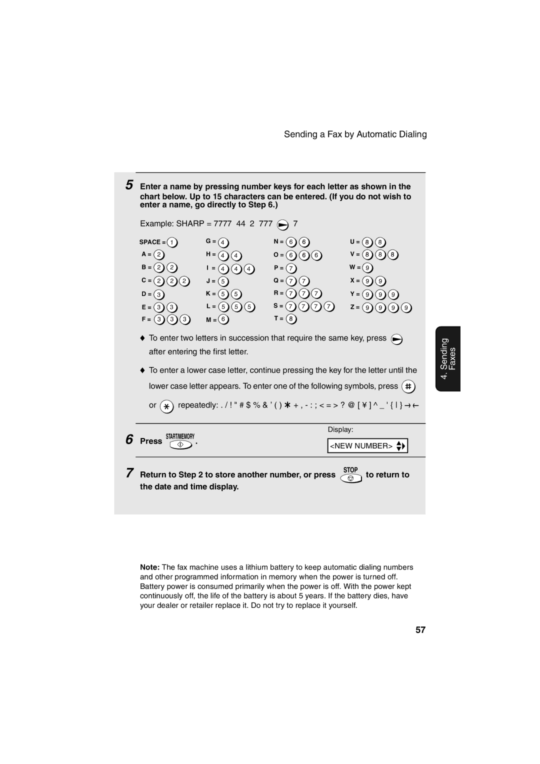 Sharp UX-A255 operation manual Return to to store another number, or press, To return to 