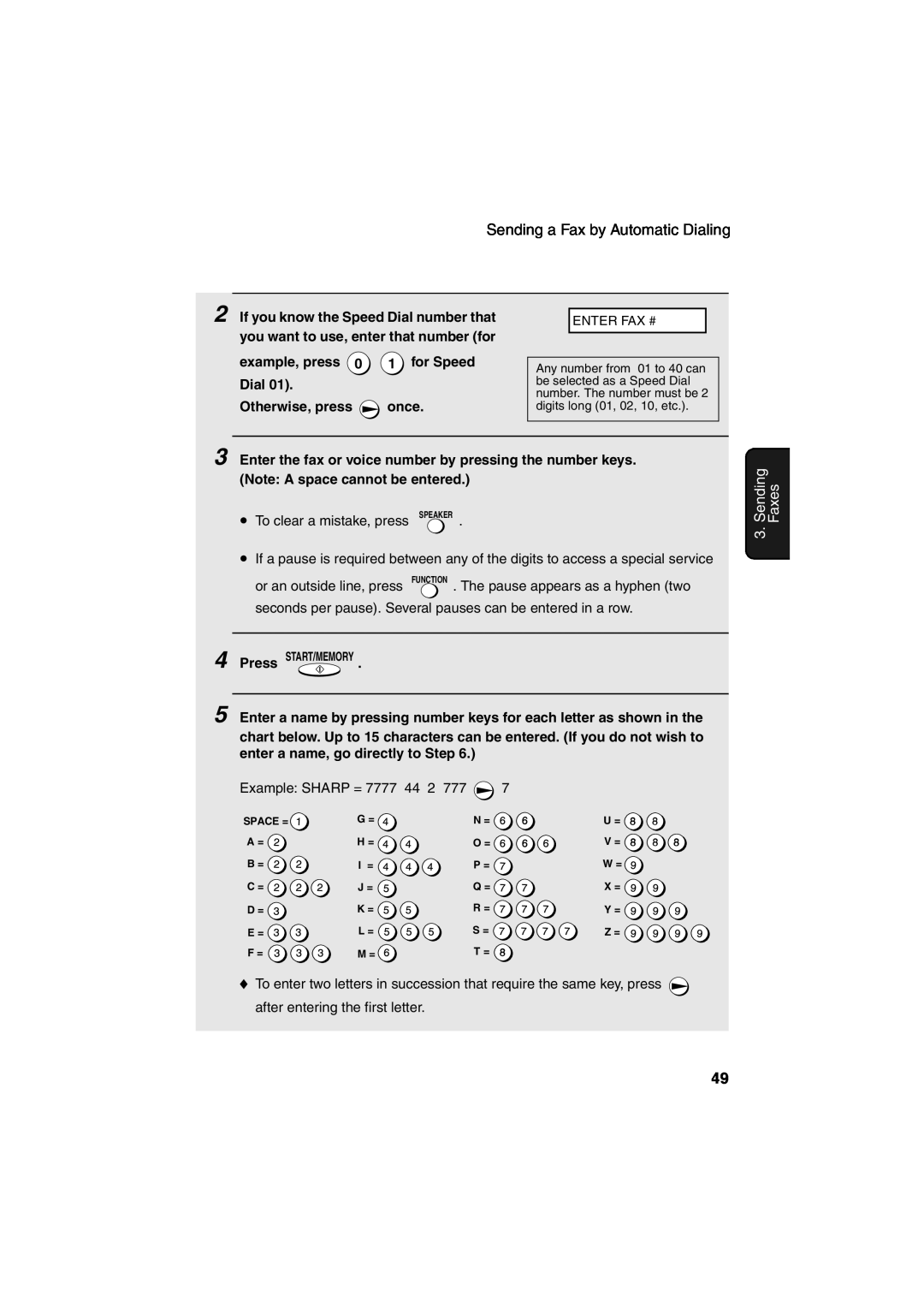 Sharp UX-A260 manual Sending, Faxes, Press START/MEMORY 