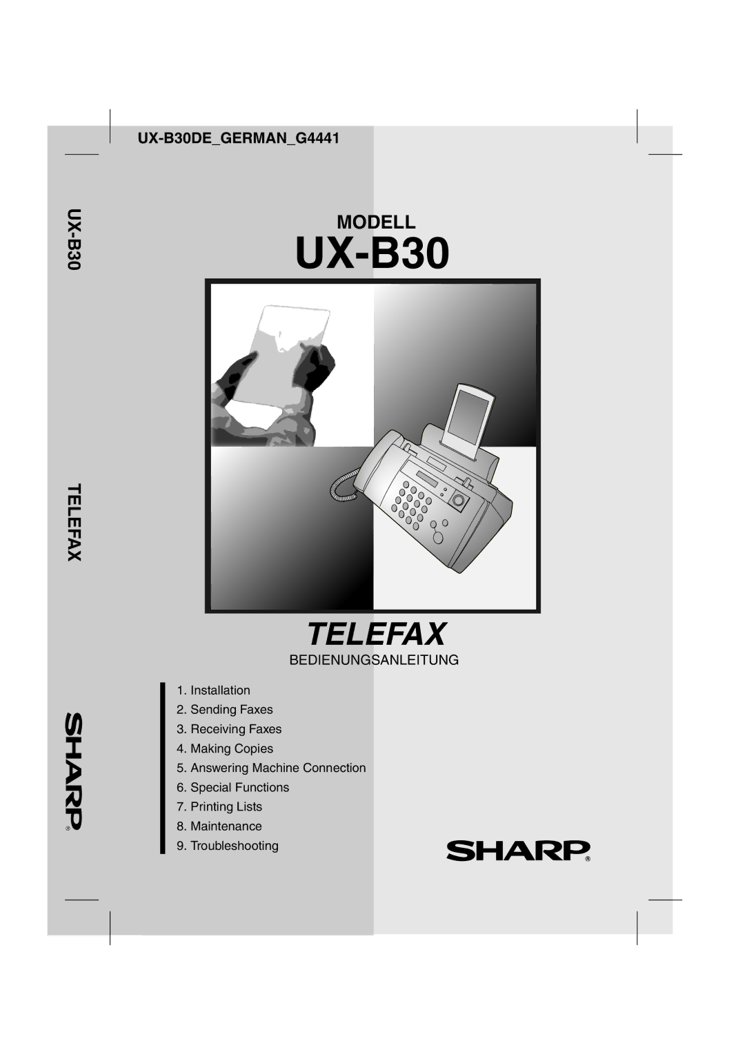 Sharp UX-B30 manual 