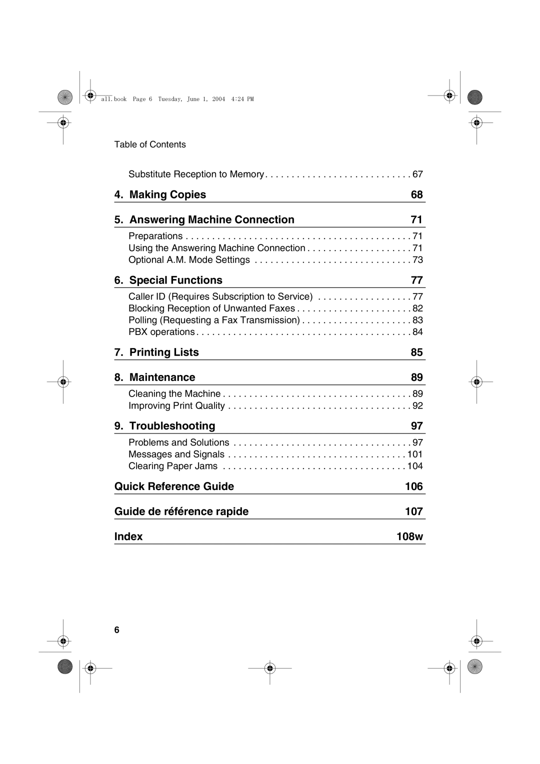 Sharp UX-B30 manual Making Copies Answering Machine Connection 