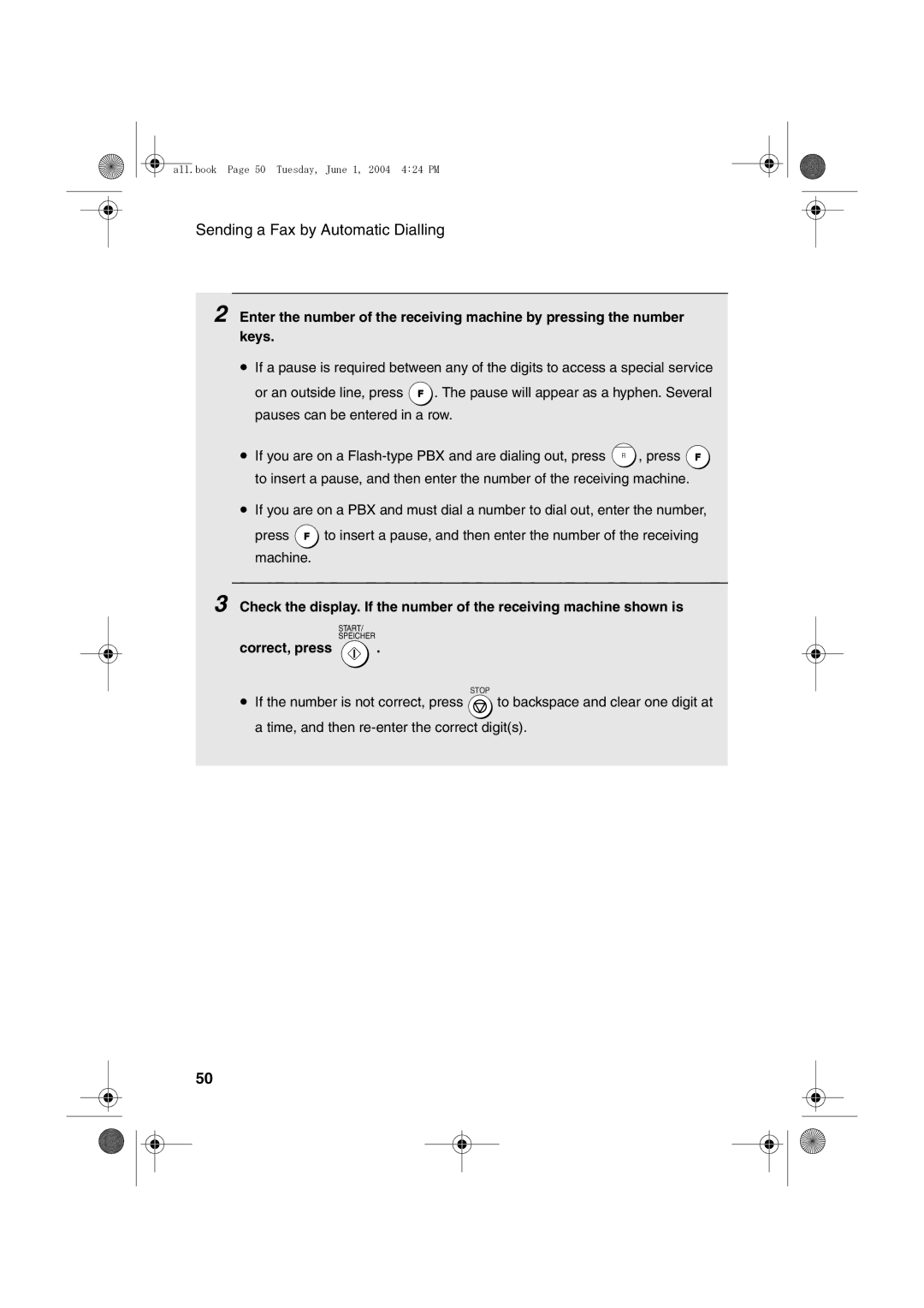 Sharp UX-B30 manual Correct, press 