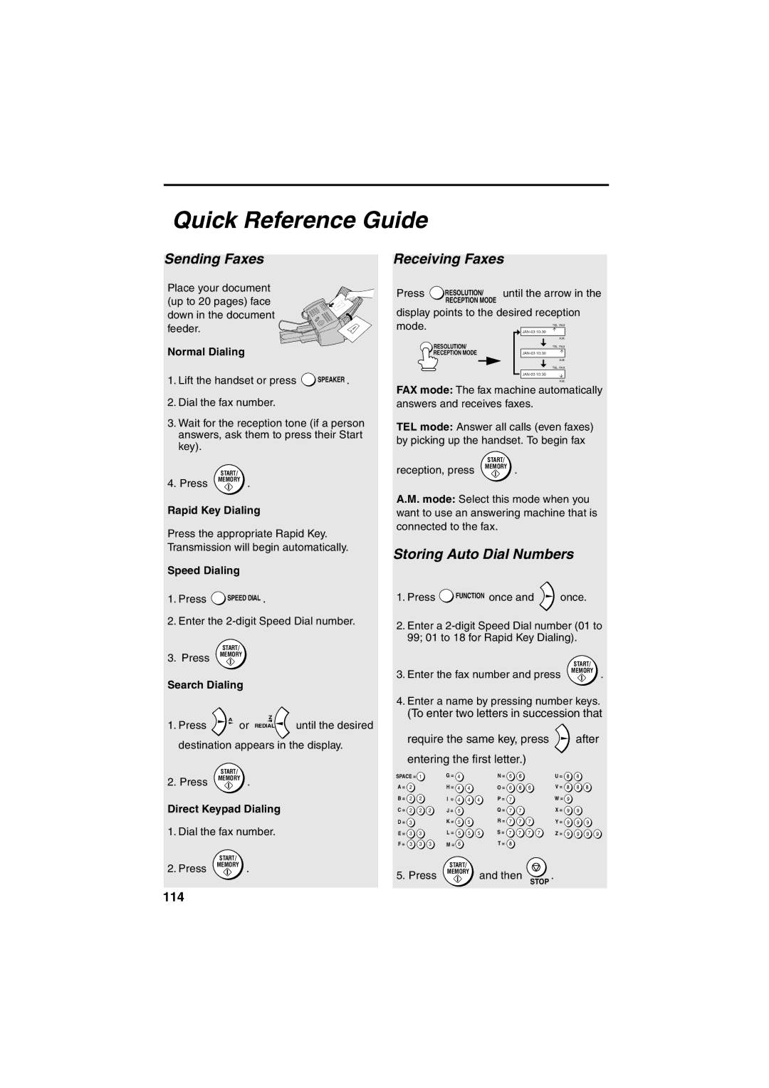 Sharp UX-B700 manual Quick Reference Guide, Sending Faxes 