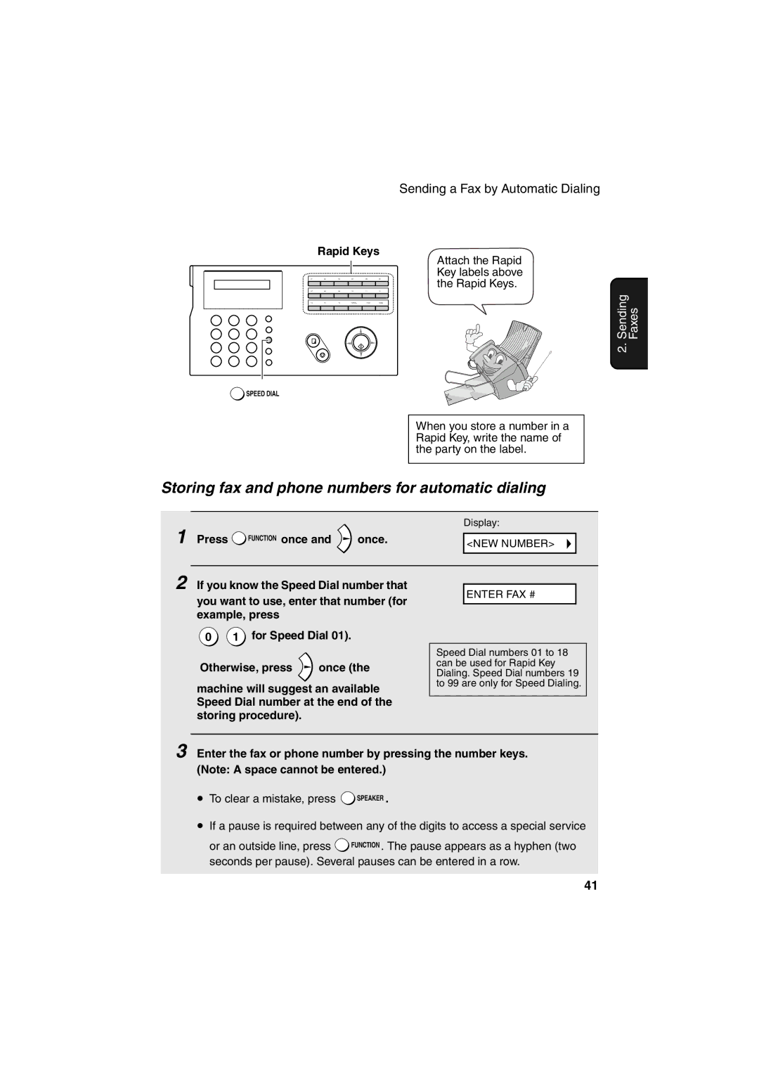 Sharp UX-B700 manual Storing fax and phone numbers for automatic dialing 